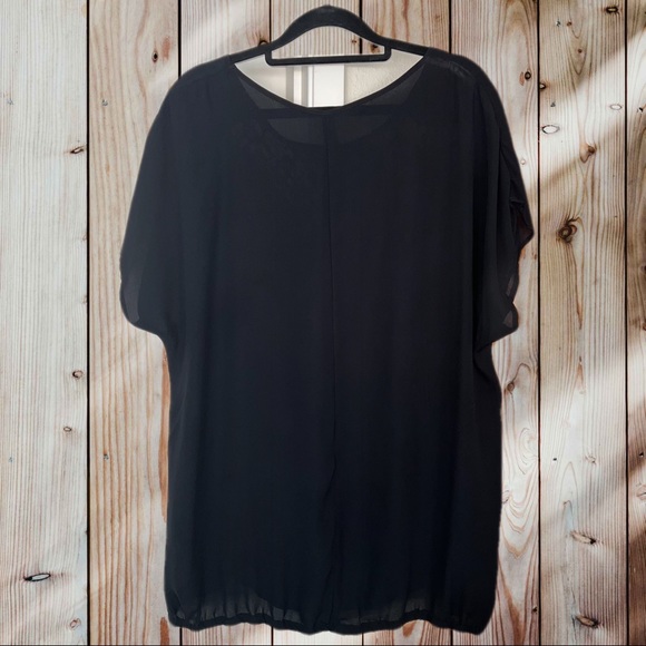 Pure Energy Plus Size Sheer Black Blouse. Size 3X - Picture 7 of 10